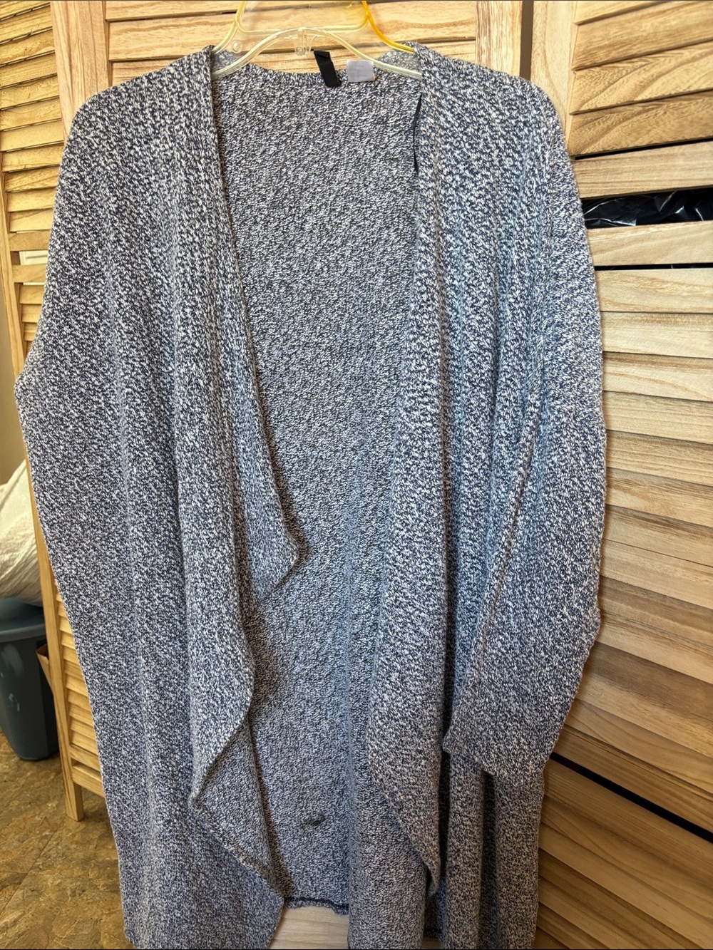 FINAL MARKDOWN Open-Front Marled Knit Cardigan Sweater for Women Large